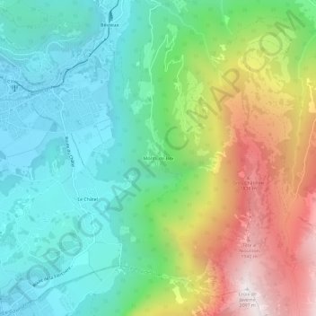 Mappa topografica Monts-de-Bex, altitudine, rilievo