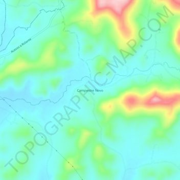 Mappa topografica Campestre Novo, altitudine, rilievo