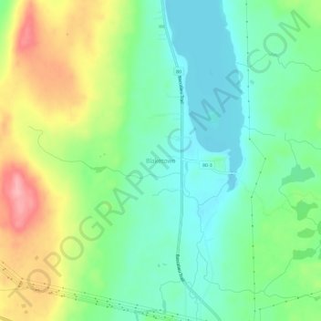 Mappa topografica Blaketown, altitudine, rilievo