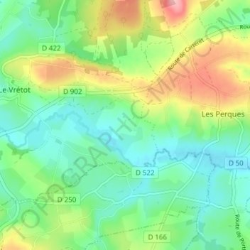 Mappa topografica Malassis, altitudine, rilievo