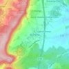 Mappa topografica Œutrange, altitudine, rilievo