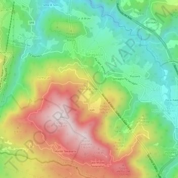 Mappa topografica Pignoli di Sotto, altitudine, rilievo