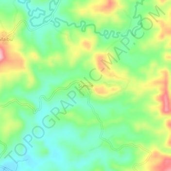 Mappa topografica Sumile, altitudine, rilievo