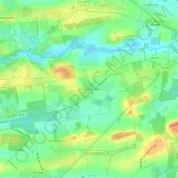 Mappa topografica Les Fromentinières, altitudine, rilievo