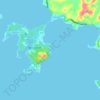 Mappa topografica San Roque, altitudine, rilievo