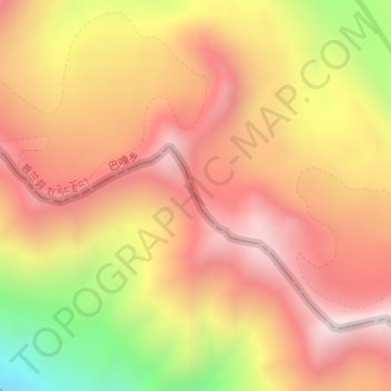 Mappa topografica Limpiya Pass, altitudine, rilievo