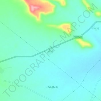 Mappa topografica Sarai, altitudine, rilievo