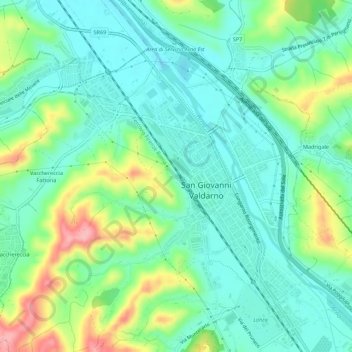 Mappa topografica Vetrivecchi, altitudine, rilievo