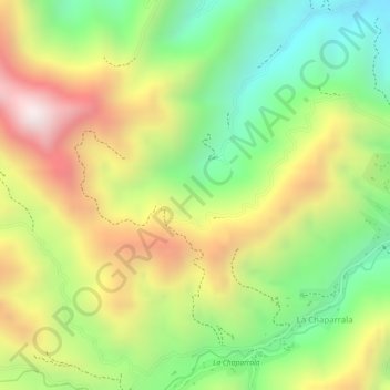 Mappa topografica San Miguel, altitudine, rilievo