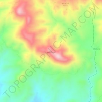 Mappa topografica Marquesado, altitudine, rilievo