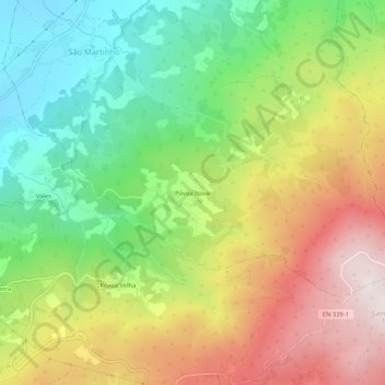 Mappa topografica Póvoa Nova, altitudine, rilievo