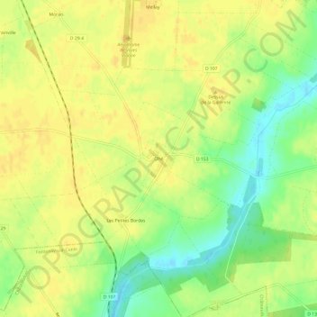 Mappa topografica Ohé, altitudine, rilievo