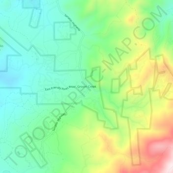 Mappa topografica Groom Creek, altitudine, rilievo