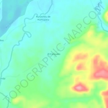Mappa topografica El Consuelo, altitudine, rilievo