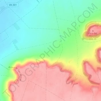 Mappa topografica Sartenilla, altitudine, rilievo