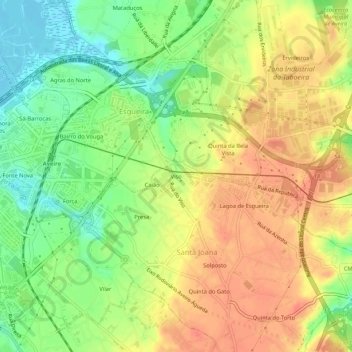 Mappa topografica Viso, altitudine, rilievo
