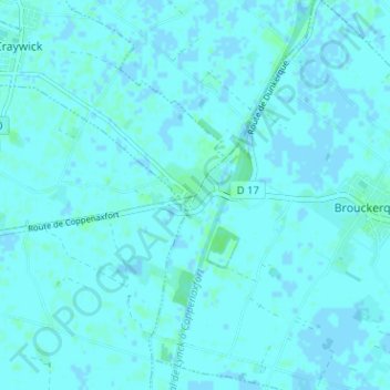 Mappa topografica Coppenaxfort, altitudine, rilievo