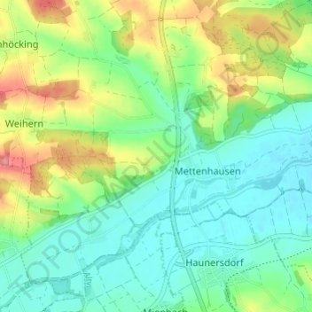 Mappa topografica Haag, altitudine, rilievo