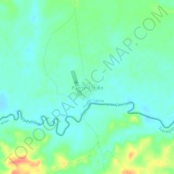 Mappa topografica Puerto Trujillo, altitudine, rilievo