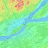 Mappa topografica Quebec, altitudine, rilievo