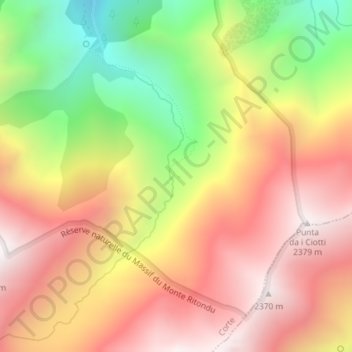 Mappa topografica Bergerie de Spiscie, altitudine, rilievo