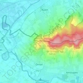 Mappa topografica Enclus du Haut, altitudine, rilievo