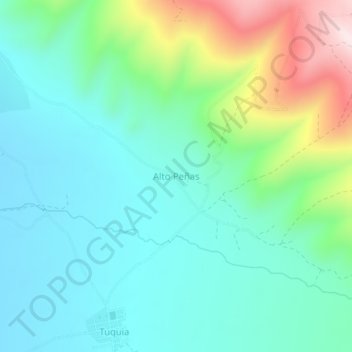 Mappa topografica Alto Peñas, altitudine, rilievo