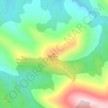 Mappa topografica Roero, altitudine, rilievo