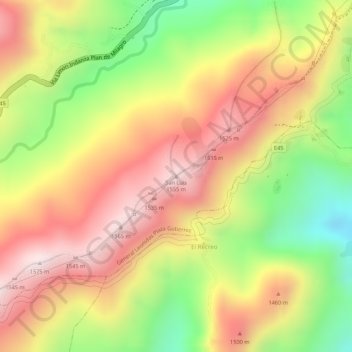 Mappa topografica San Luis, altitudine, rilievo