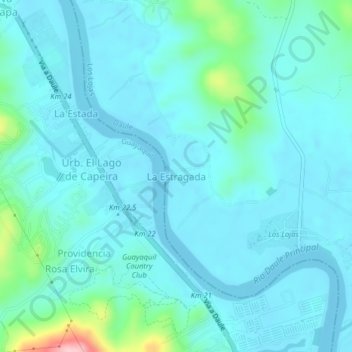 Mappa topografica La Estragada, altitudine, rilievo