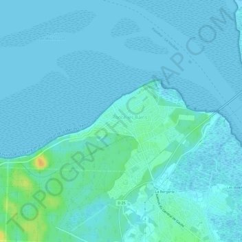 Mappa topografica Ronce-les-Bains, altitudine, rilievo
