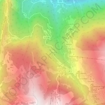 Mappa topografica La Torelière, altitudine, rilievo