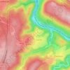 Mappa topografica Bierny, altitudine, rilievo