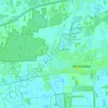 Mappa topografica Rijssel, altitudine, rilievo
