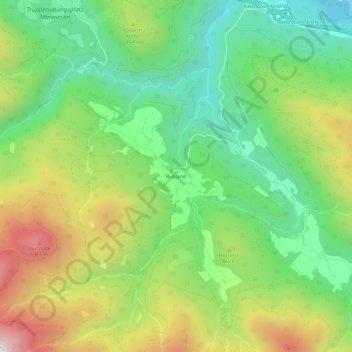 Mappa topografica Rubland, altitudine, rilievo