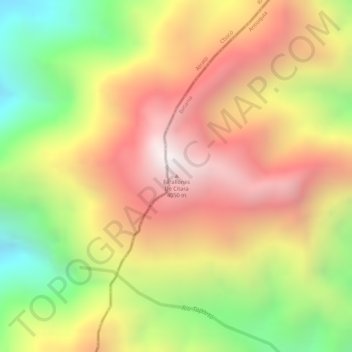 Mappa topografica Farallones De Citara, altitudine, rilievo
