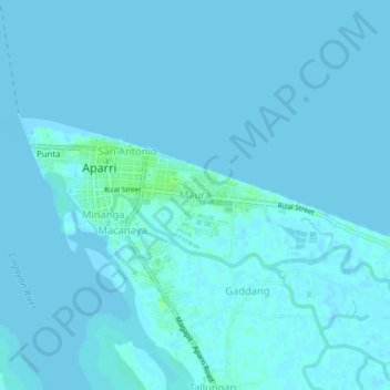Mappa topografica Maura, altitudine, rilievo