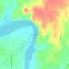 Mappa topografica Brazos Bend, altitudine, rilievo