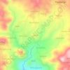 Mappa topografica pedali, altitudine, rilievo