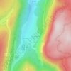 Mappa topografica Gîte des Liottards, altitudine, rilievo