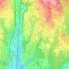 Mappa topografica Monte, altitudine, rilievo