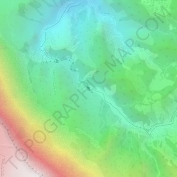 Mappa topografica Cascade des Trois Roches, altitudine, rilievo