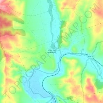 Mappa topografica Castilblanco de Henares, altitudine, rilievo