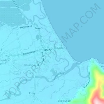 Mappa topografica Barangay V, altitudine, rilievo