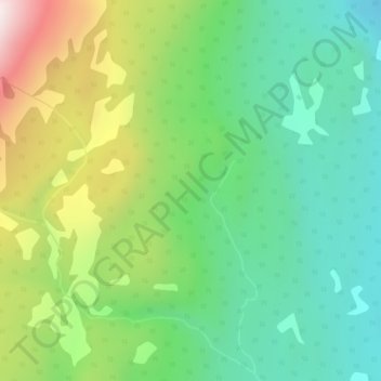 Mappa topografica Pelly Mountains, altitudine, rilievo