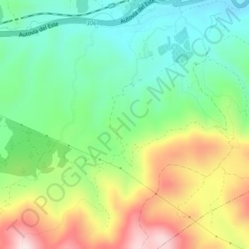 Mappa topografica Avellán, altitudine, rilievo