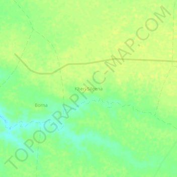 Mappa topografica Kheri Silgena, altitudine, rilievo