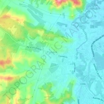 Mappa topografica Picoazá, altitudine, rilievo