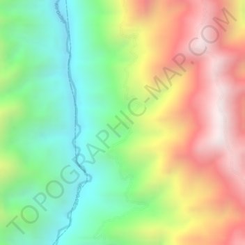Mappa topografica Macanal, altitudine, rilievo