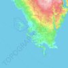 Mappa topografica Pula, altitudine, rilievo